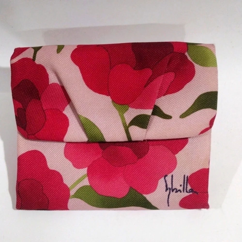 Shilla Women's Fashion Colorful Flower Print Design Case Pouch - 5.5 x 4.5-Inch
